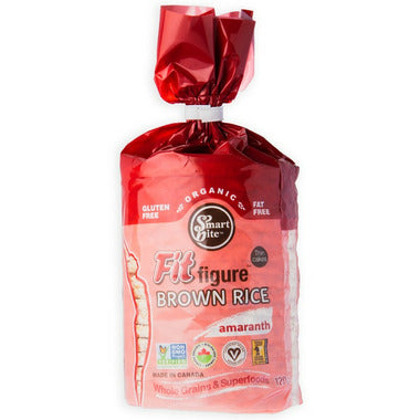 SMARTBITE SNACK, BROWN RICE CAKES - AMARANTH, 12 x 120G