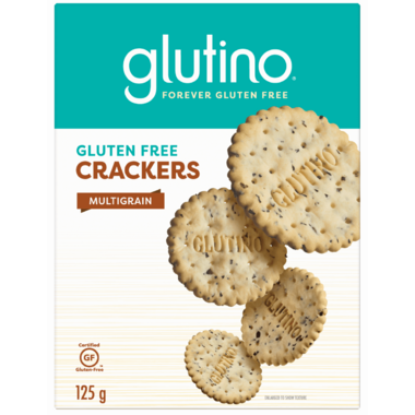 GLUTINO, MULTIGRAIN CRACKERS, 6 x 125G