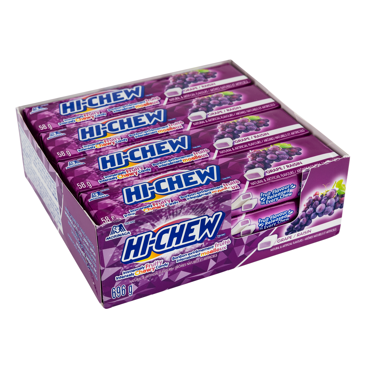 HICHEW CANDY GRAPE, 12 X 58 G