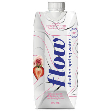 FLOW, ORGANIC STRAWBERRY ROSE, 12 x 500ML