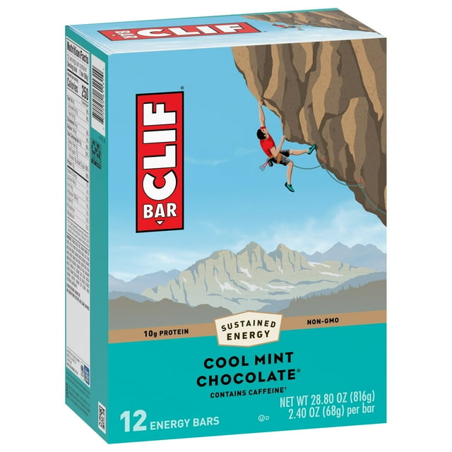 CLIF/LUNABAR, COOL MINT CHOC BAR, 12 x 68G