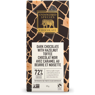 ENDANGERED SPEC, RHINO - DARK W HAZELNUT TOFFEE, 12 x 85 G