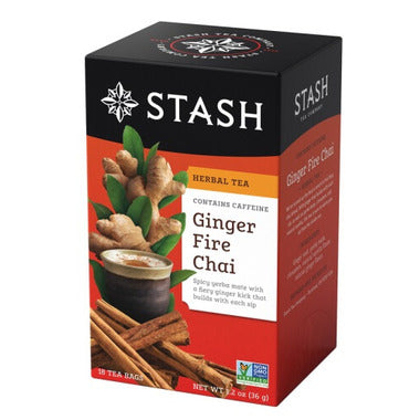 STASH TEA, GINGER FIRE CHAI, 6 x 18CT