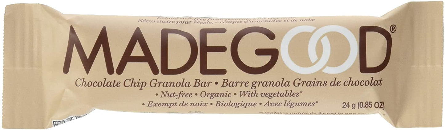 MADE GOOD, ORGANIC CHOCOLATE CHIP GRANOLA BARS, 24 X 24 G