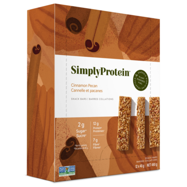 SIMPLY PROTEIN, CINNAMON PECAN, 12 x 40G