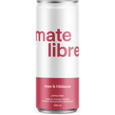 MATE LIBRE, ROSE&HIBISCUS - YERBA MATE, 12 x 330ML