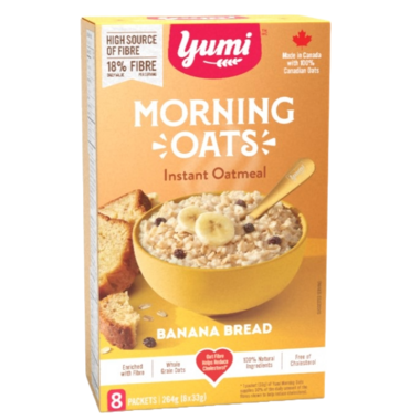YUMI, MORNING OATS - BANANA BREAD, 6 x 264G
