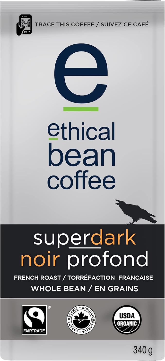 ETHICAL BEAN, SUPER DARK FRENCH ROAST, 6 x 340G