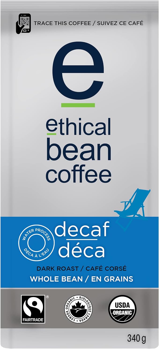 ETHICAL BEAN, DECAF DARK ROAST OR, 6 x 340G