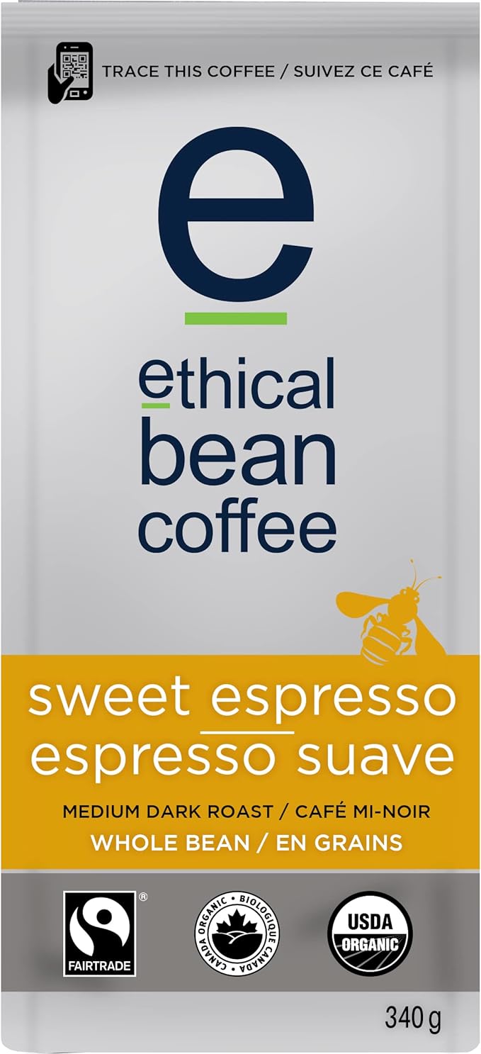 ETHICAL BEAN, SWT ESPRESSO MED DARK ROAST OR, 6 x 340G