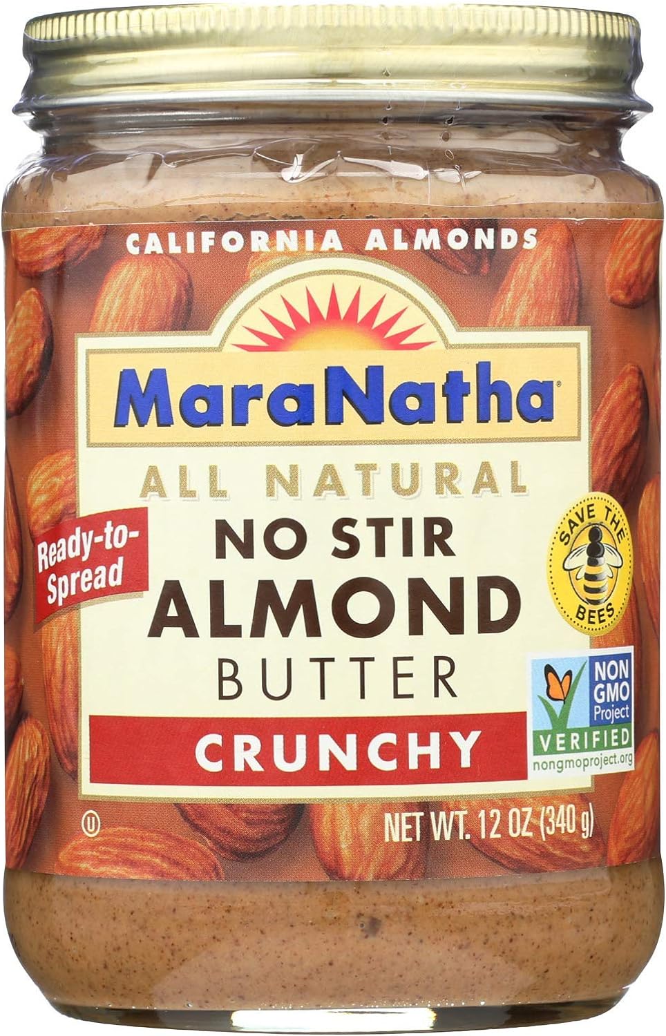 MARANATHA, MARANATHA NO STIR CREAMY ALMOND BUTTER 6, 6 x 340G