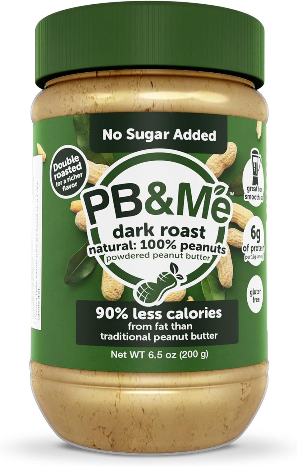 PB&ME, NATURAL POWDERED PEANUT BUTTER, 6 x 200G