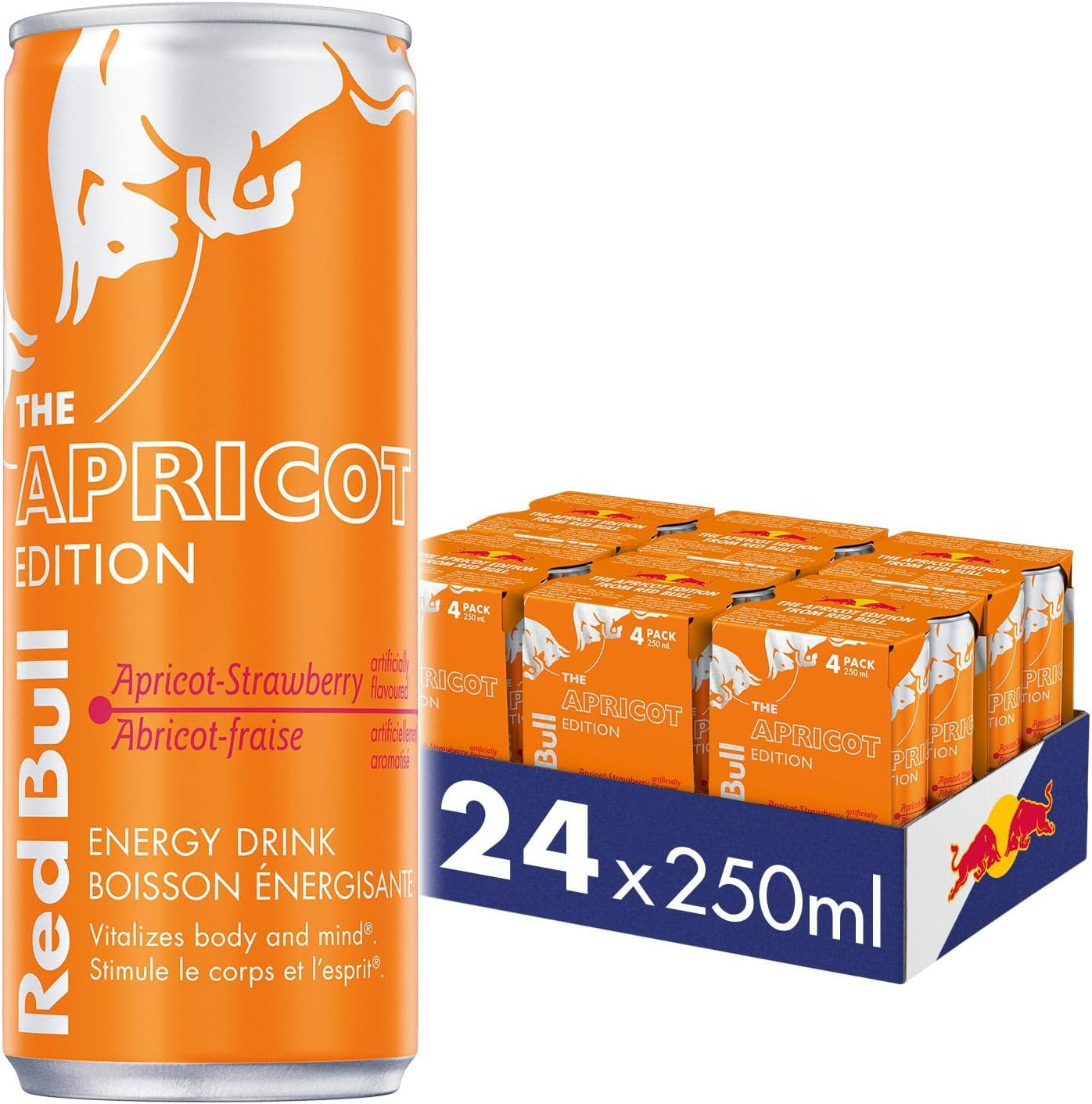 RED BULL ENERGY DRINK, THE APRICOT EDITION, 24 X 250 ML