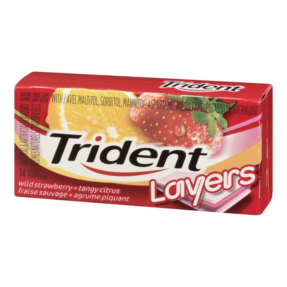 TRIDENT LAYERS GUM FRESH BERRY, 12 X 1 UN