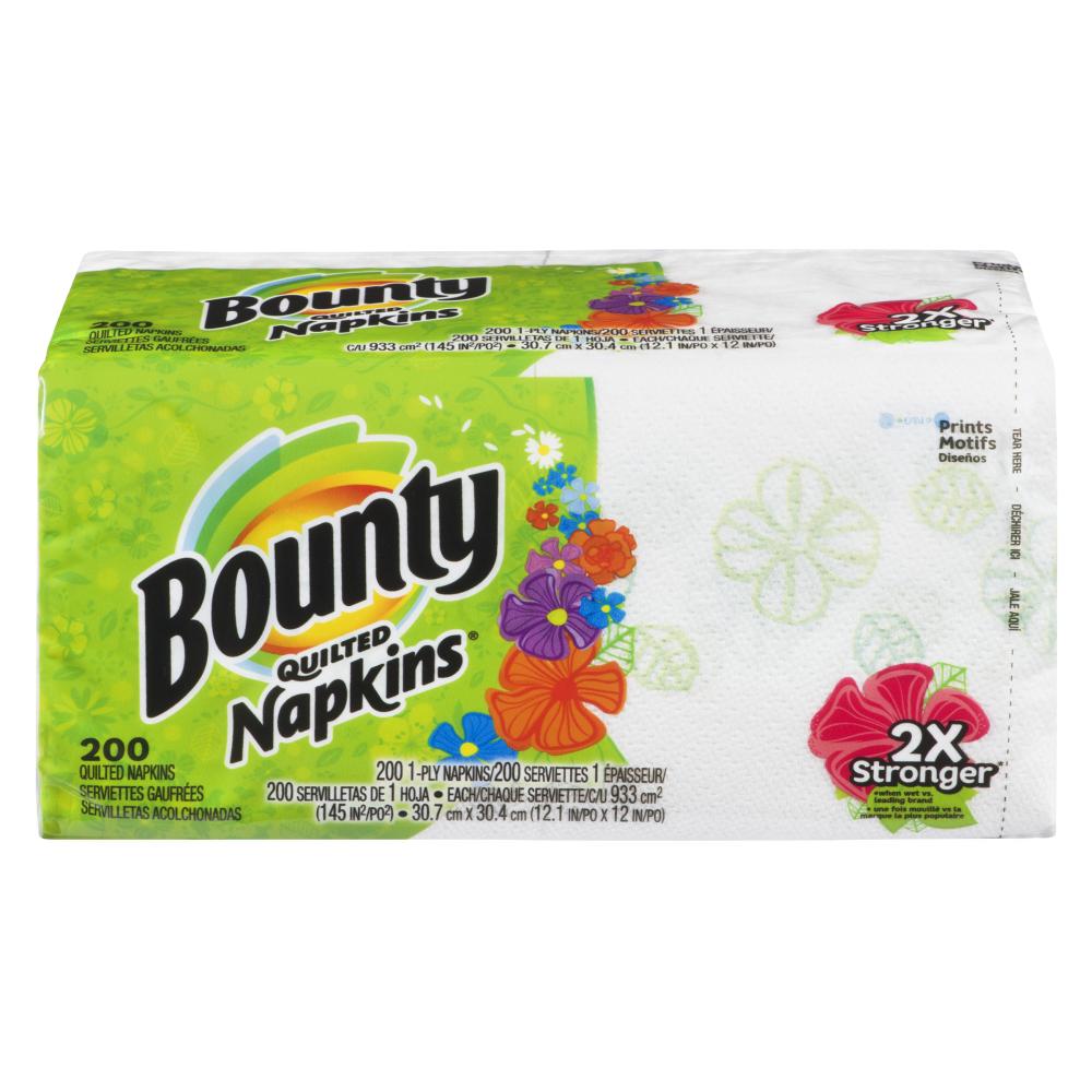 BOUNTY WHITE PAPER NAPKIN, 8 X 200 UN