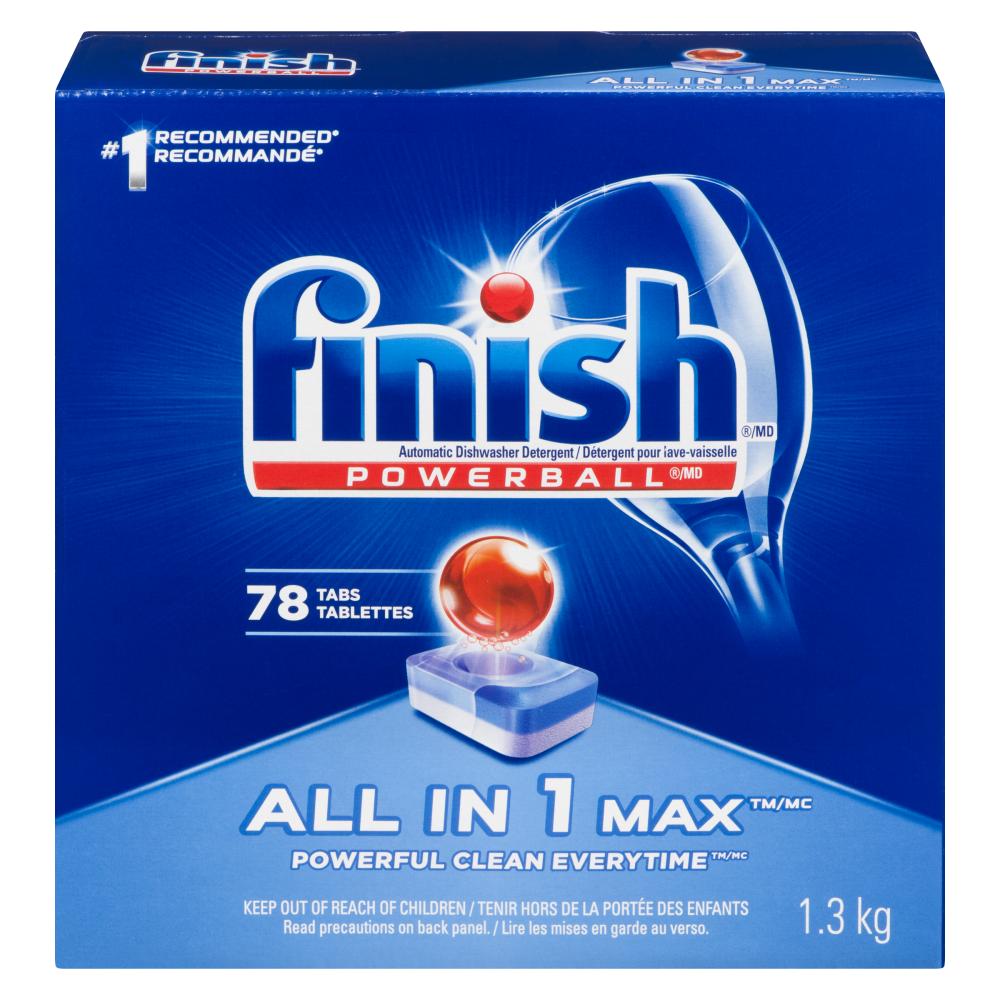 FINISH DISHWASHER MAX IN 1 GEL, 4 X 78 UN