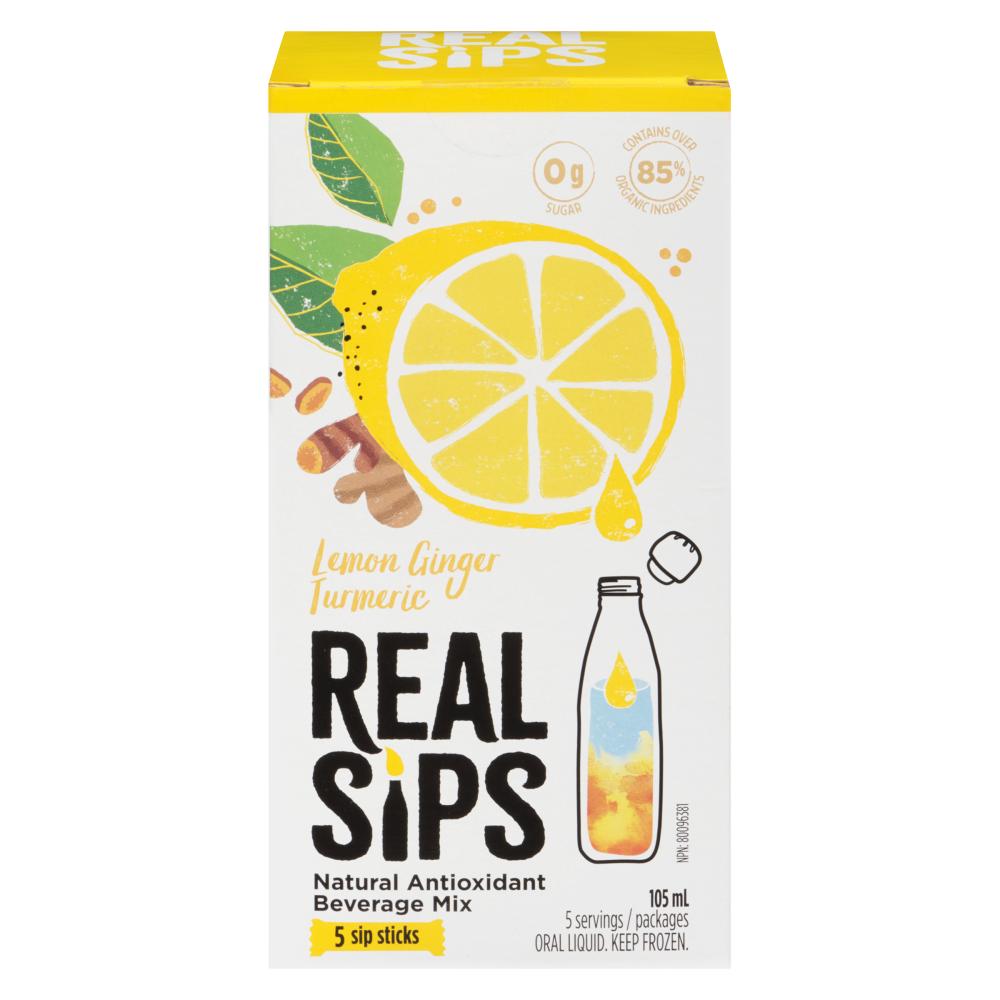 EVERREAL, REAL SIPS LEMON GINGER TURMERIC, 10 x 105ML