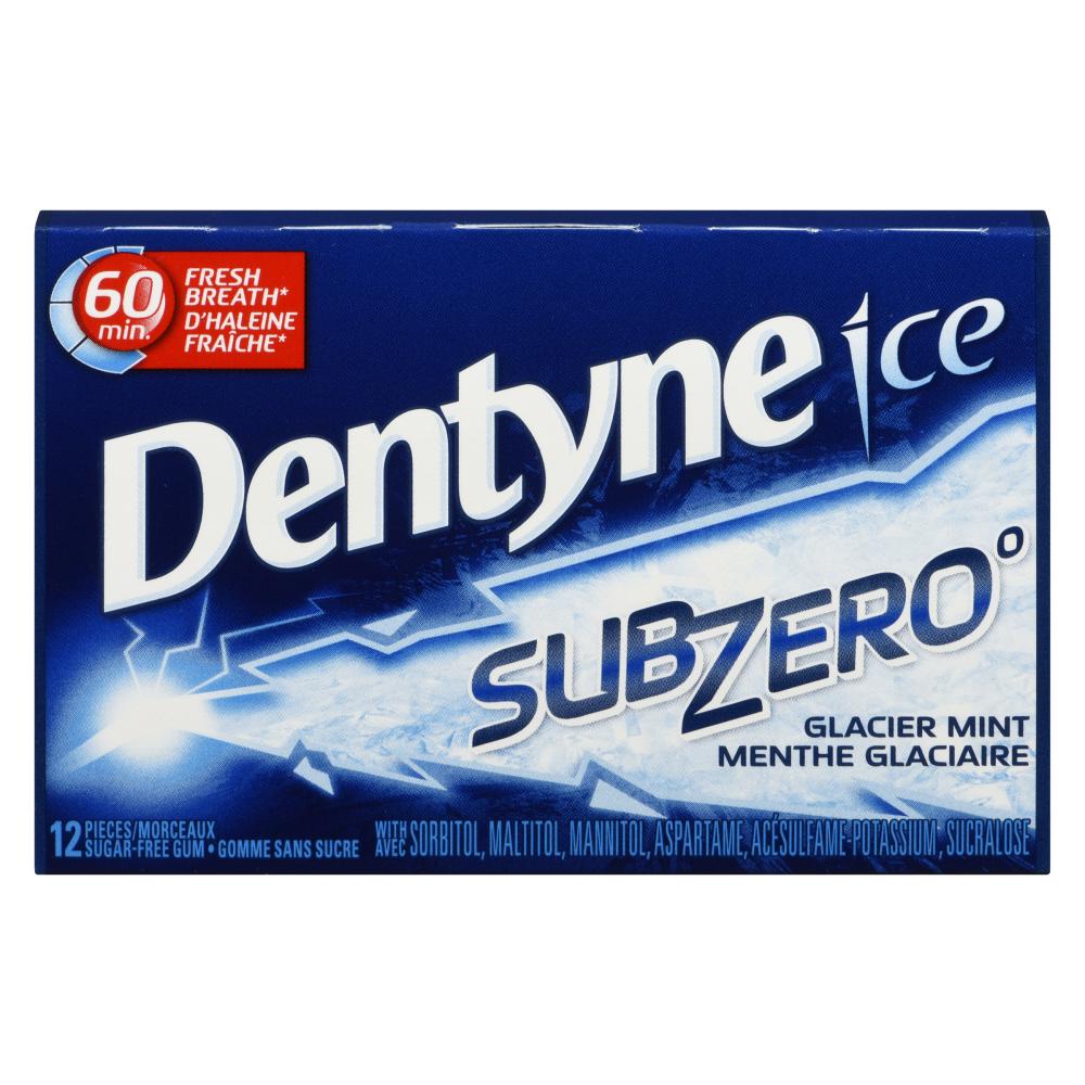 DENTYNE ICE GUM SUBZERO GLACIER, 12 X 1 UN