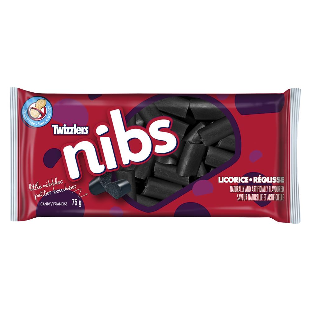 TWIZZLERS BLACK LICORICE NIBS, 24 X 75 G