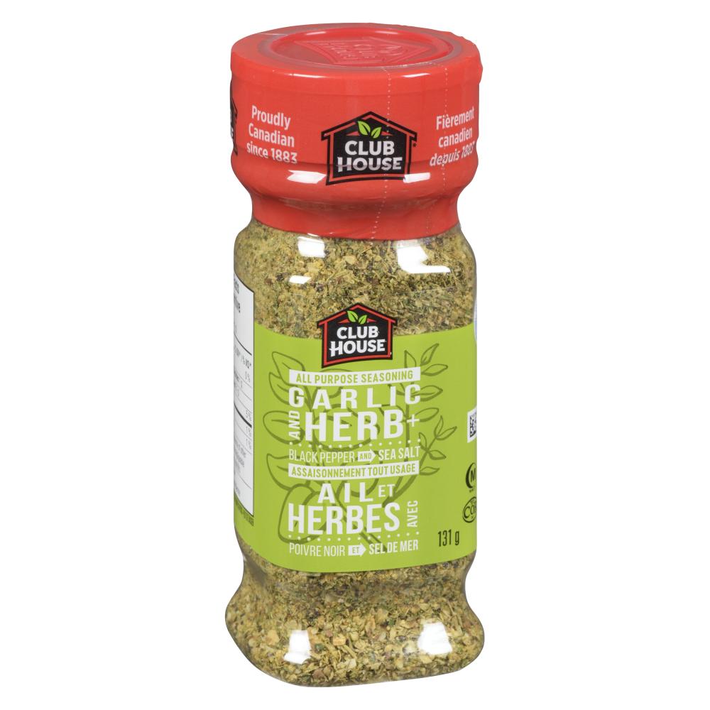 CLUBHOUSE GARLIC & HERB SALT AND PEPPER, 6 X 131 G