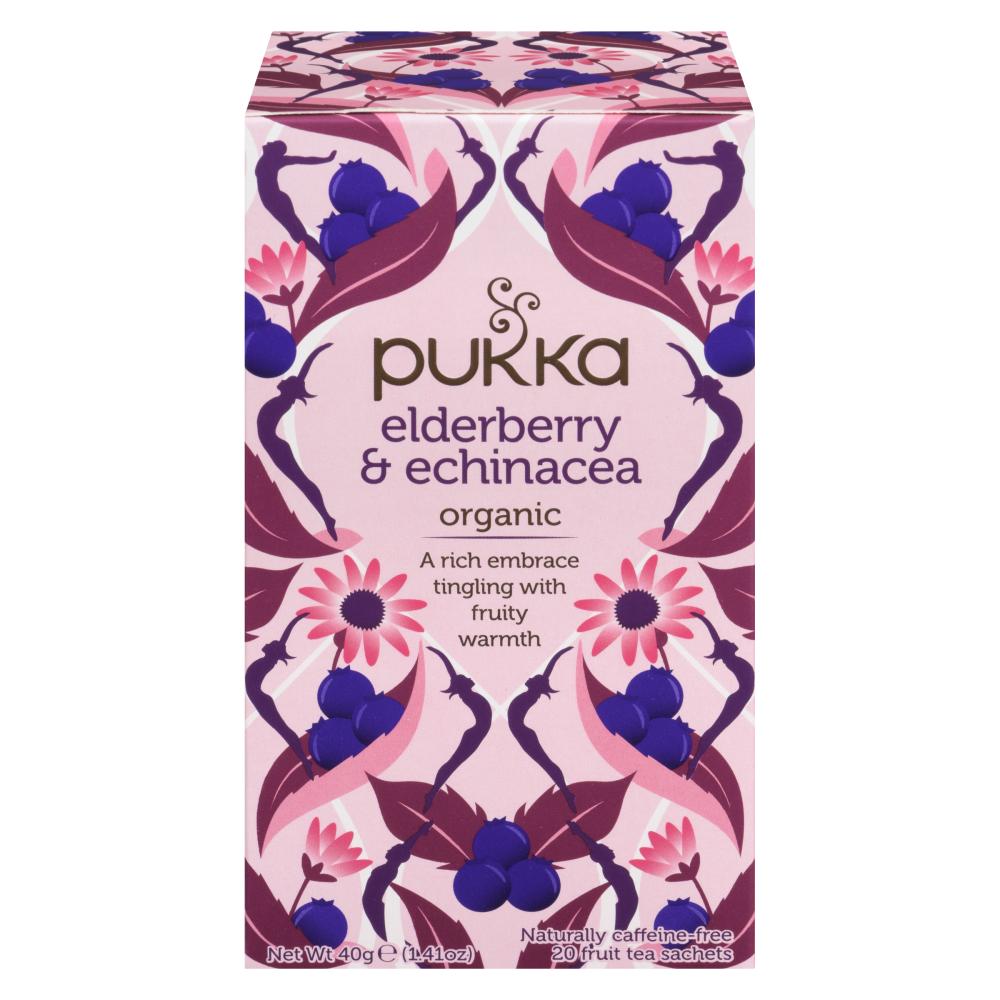 PUKKA HERBAL SUPPLEMENT ELDERBERRY ECHINACEA, 4 X 20 UN