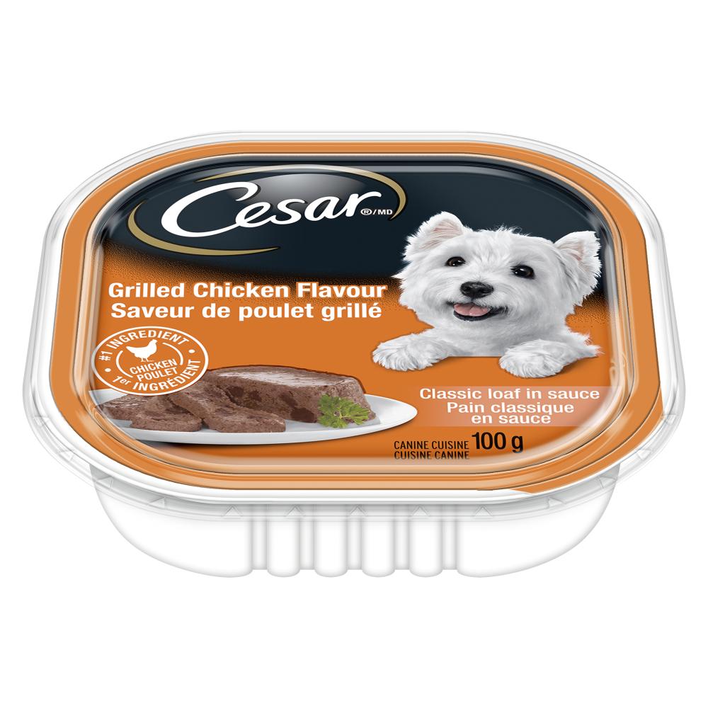 CESAR GRILLED CHICKEN DOG FOOD, 24 X 100 G