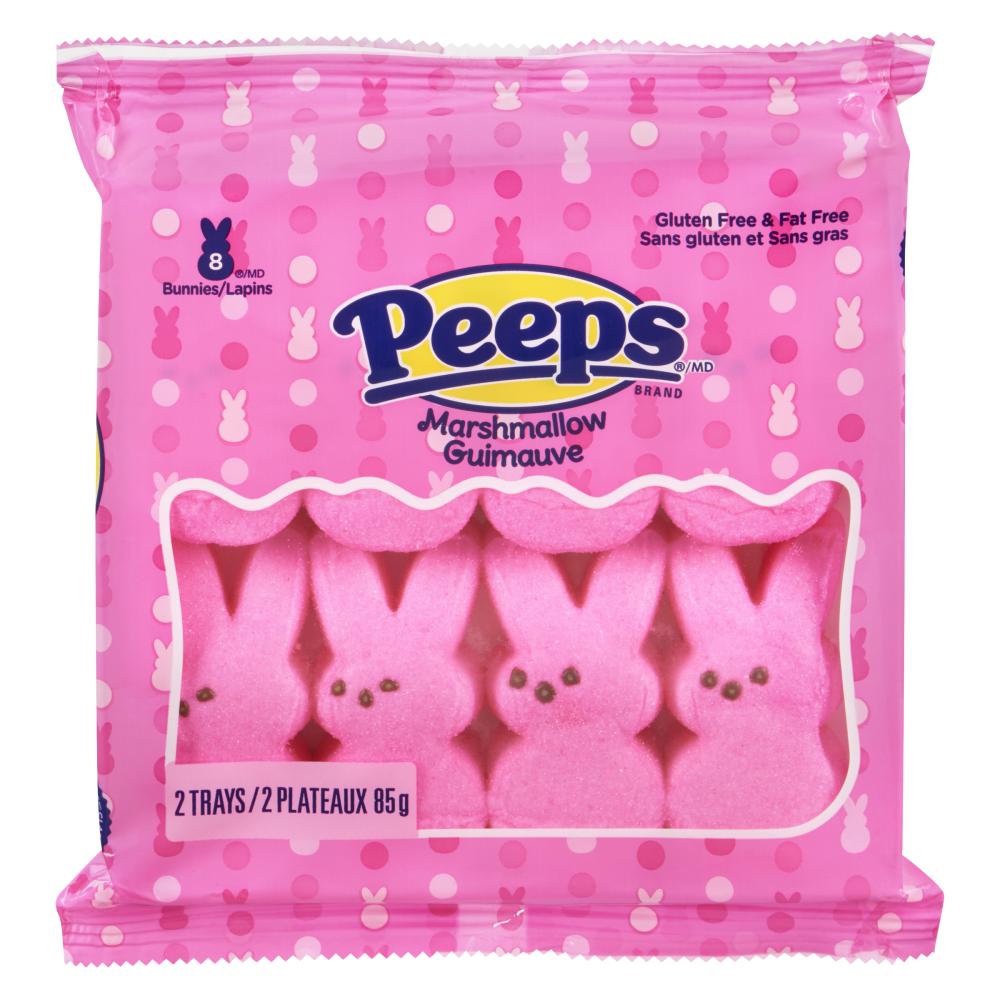 PEEPS MARSHMALLOW PINK BUNNIES, 40 X 85 G