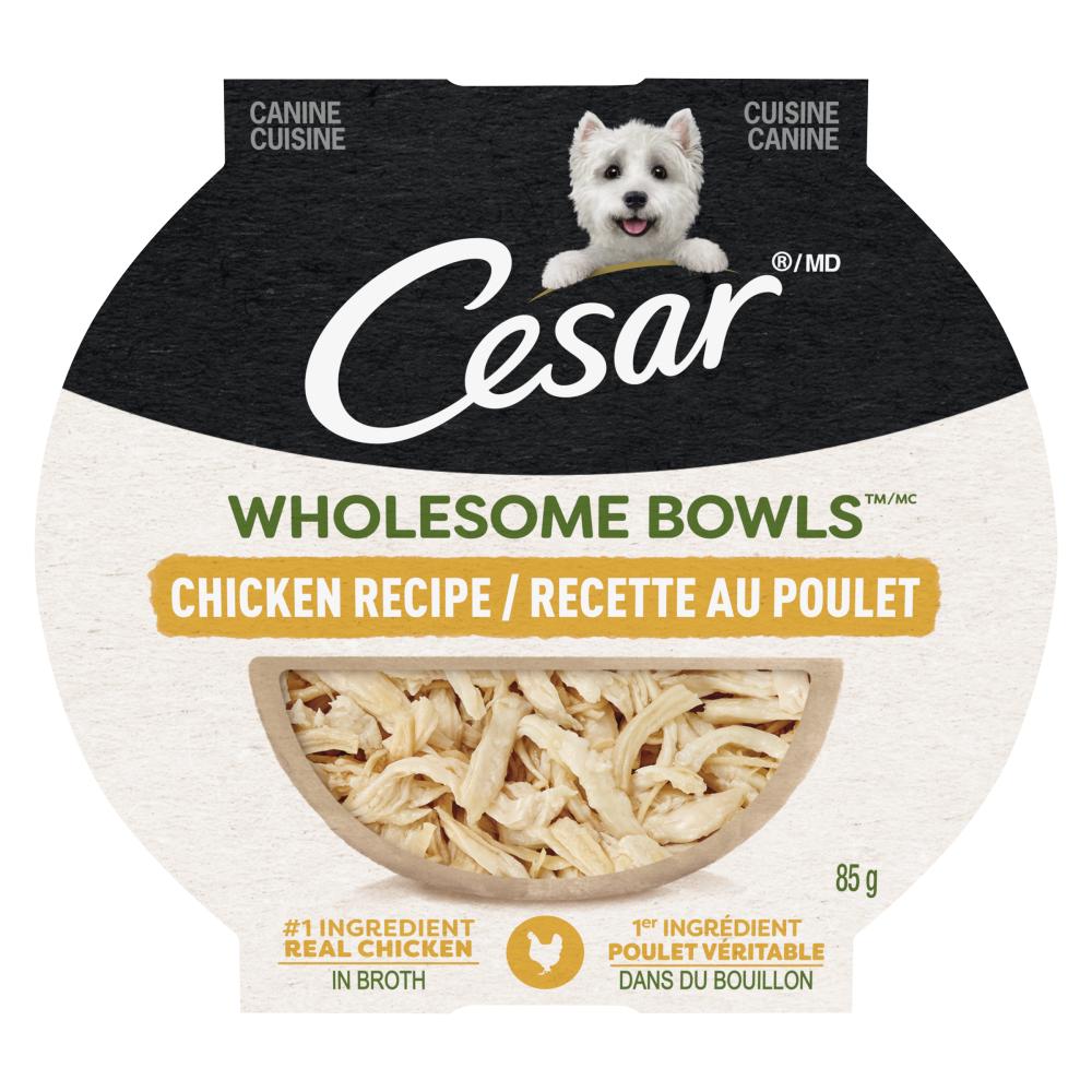 CESAR WHOLESOME BOWLS CHICKEN DOG FOOD, 10 X 85 G