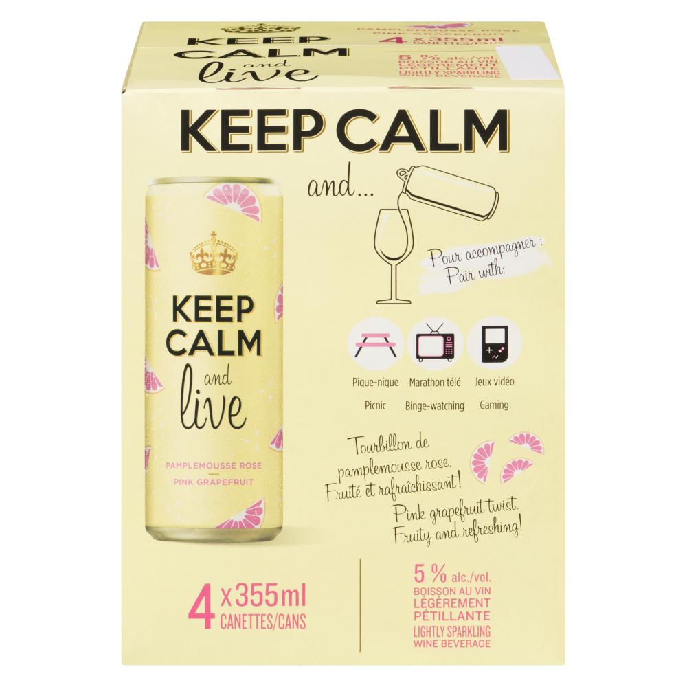 KEEPCALM&LIVE GRAPEFRUIT WINE DRINK, 6 X 4 X 355 ML