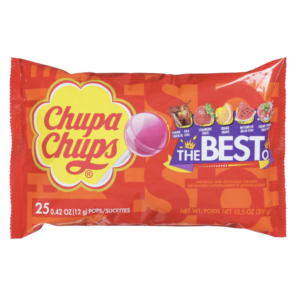 CHUPACHUPS CANDY BEST OF LAYDOWN 25CT, 20 X 25 UN