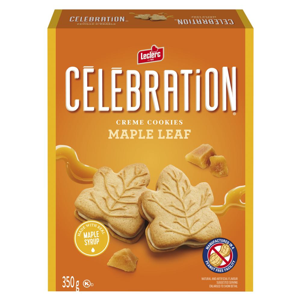 LECLERC CELEBRATION BISCUIT MAPLE LEAF, 12 X 350 G