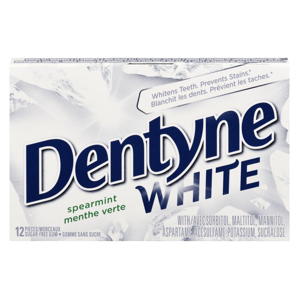 DENTYNE GUM WHITE SPEARMINT, 12 X 12 UN