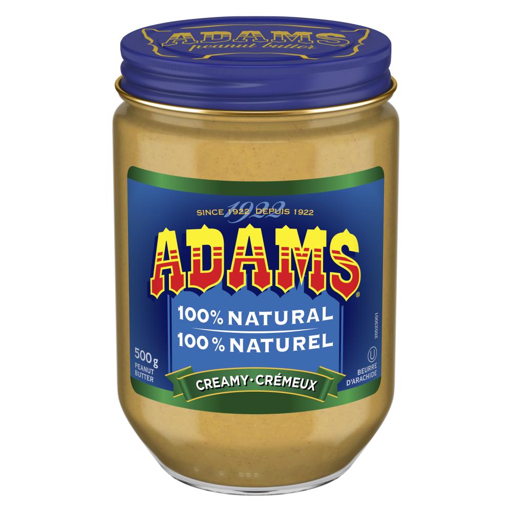 ADAMS CREAMY PEANUT BUTTER, 12 X 500 G