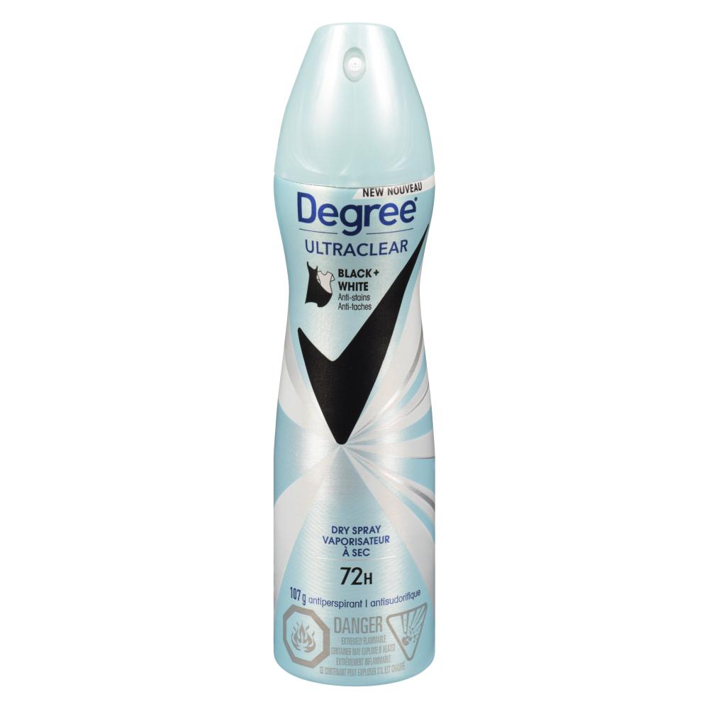 DEGREE WOMEN'S DEO SPRAY BLACK WHITE, 3 X 107 G