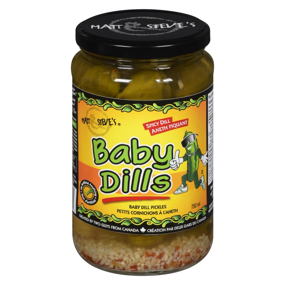 MATT & STEVE'S SMALL DILL GARLIC PICKLES, 6 X 750 ML