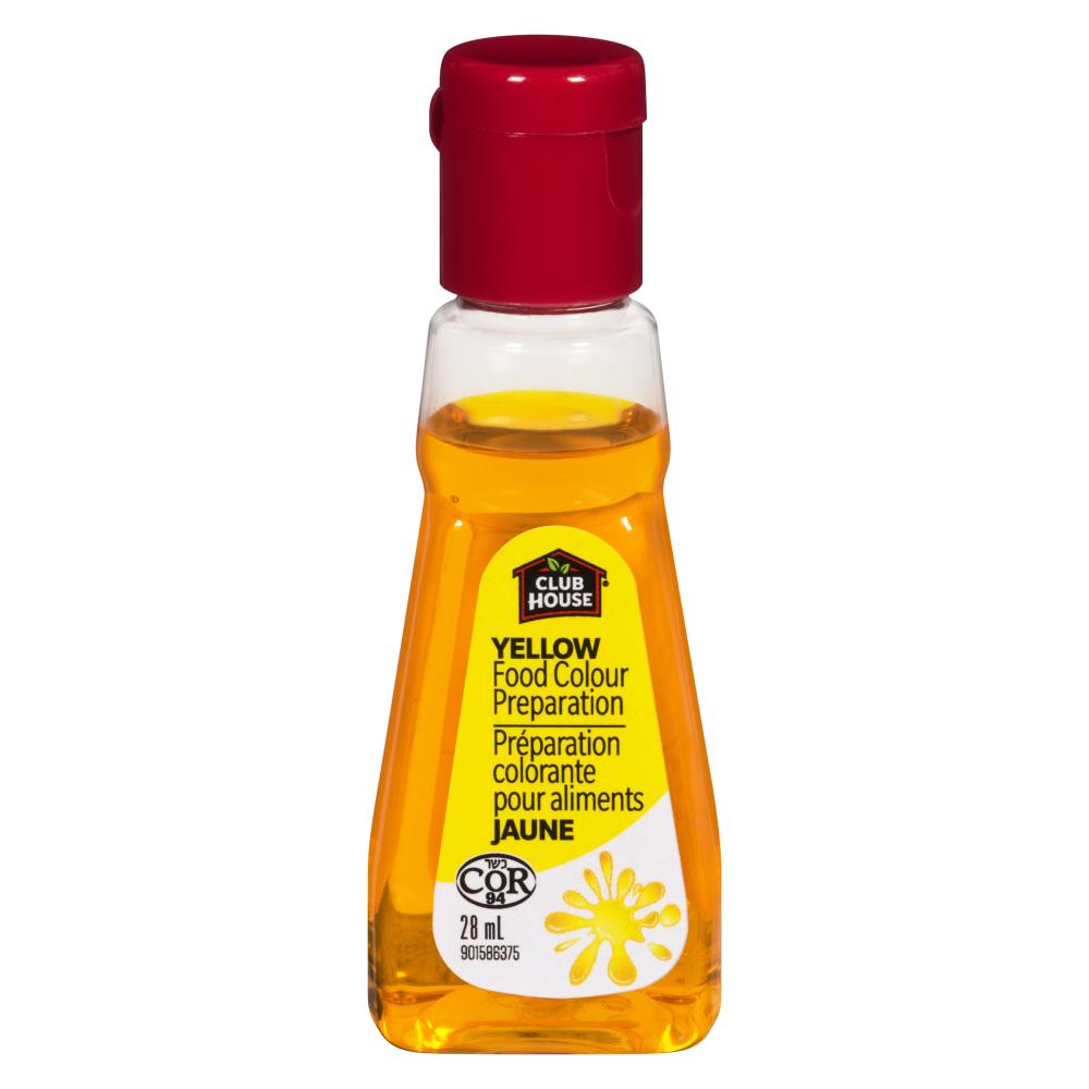 CLUBHOUSE YELLOW FOOD COLORING, 12 X 28 ML