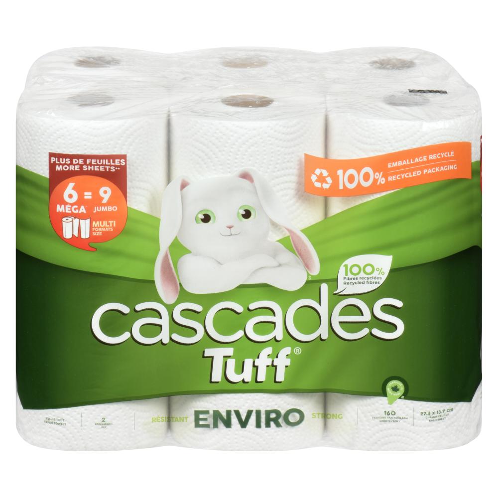 CASCADES TOUGH ENVIRONMENT PAPER TOWELS 160 SHEETS, 4 X 6 UN