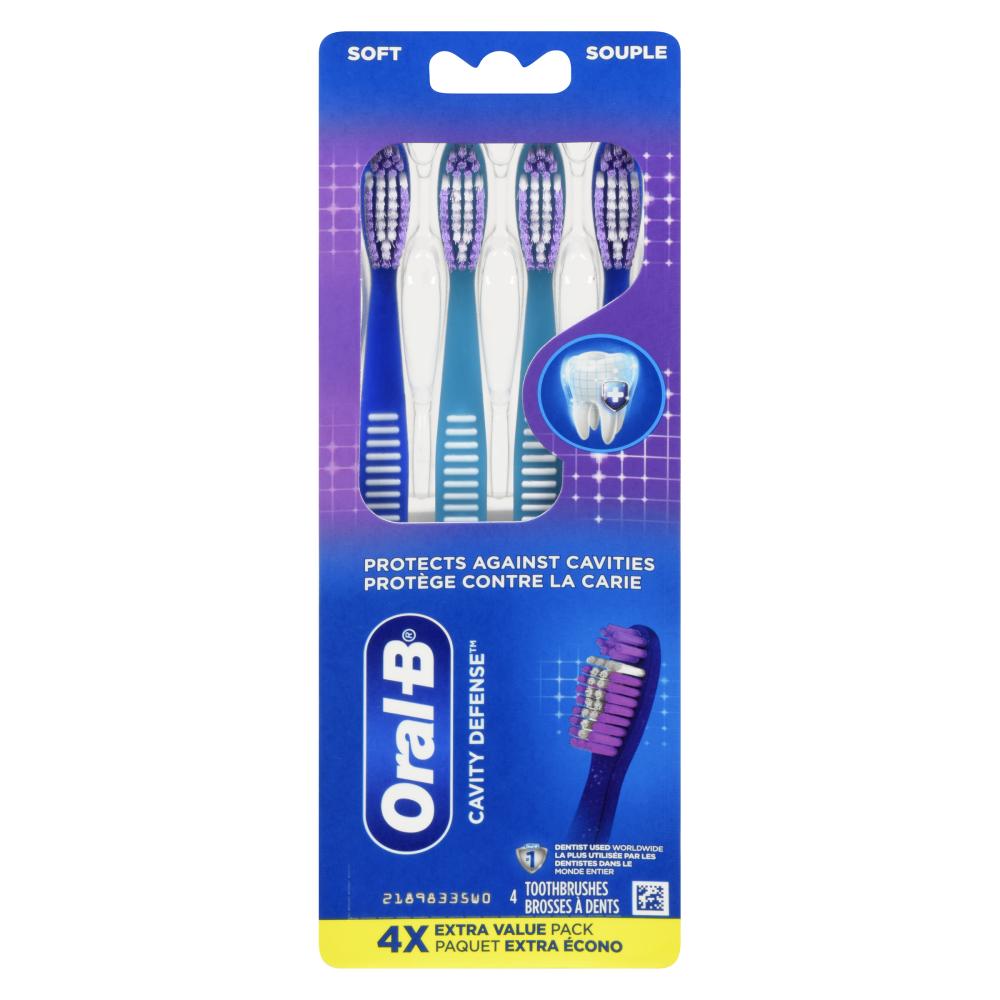 ORALB CVTY DEFENSE TOOTHBRUSH BRISTLES & COLOR, 6 X 4 UN