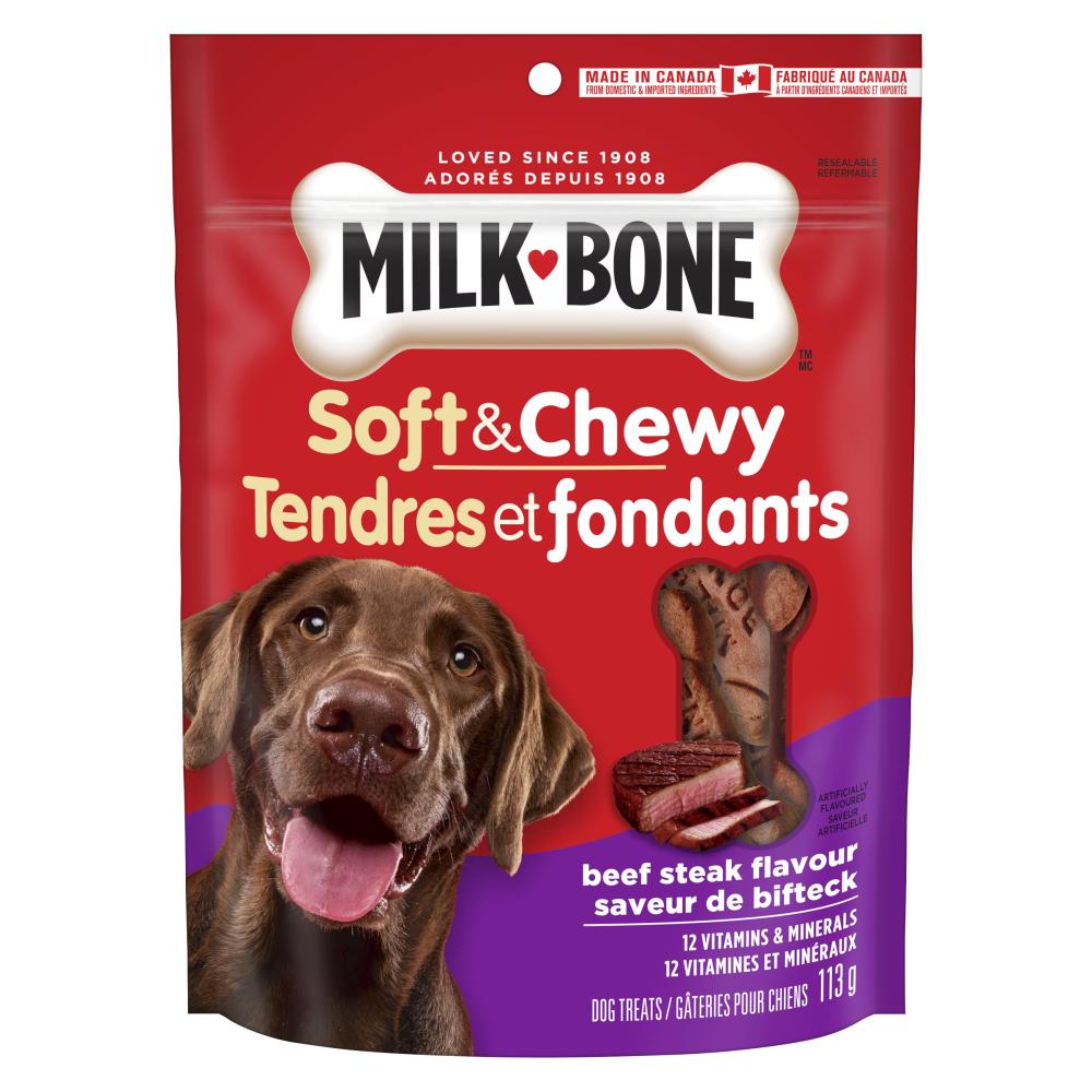 MILKBONE DOG TENDER STEAK BONES, 12 X 113 G