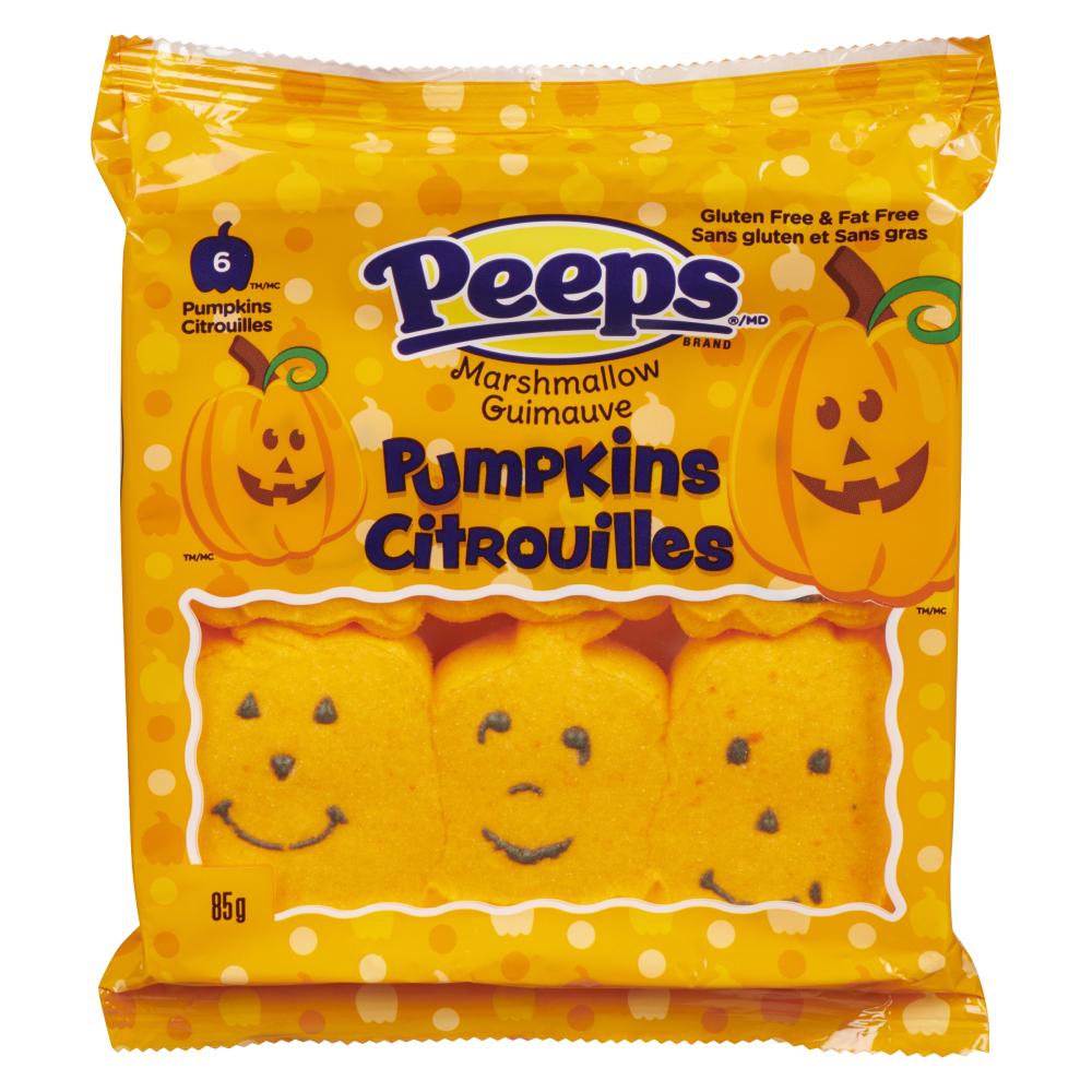 PEEPS PUMPKIN FLAVORED MARSHMALLOWS 6CT, 12 X 85 G