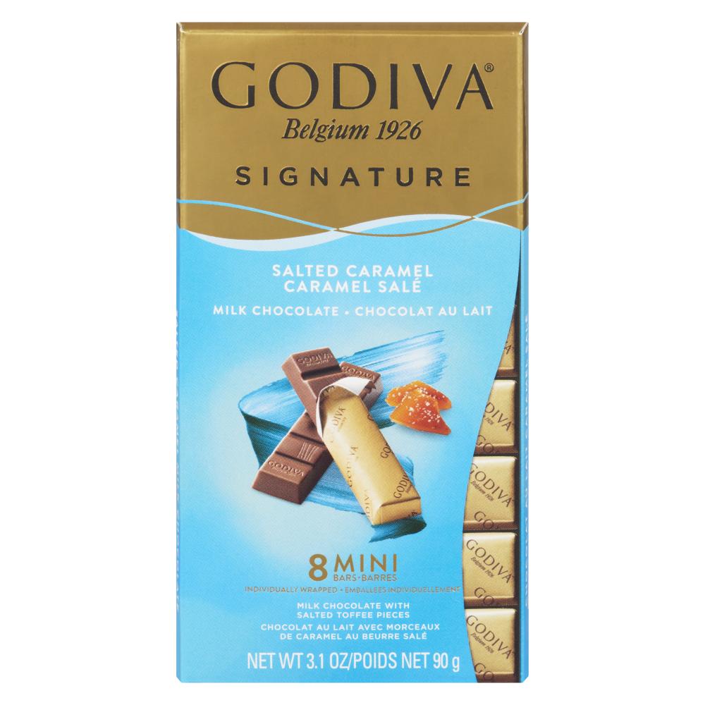 GODIVA MILK CHOCOLATE SEA SALT TABLET, 24 X 90 G