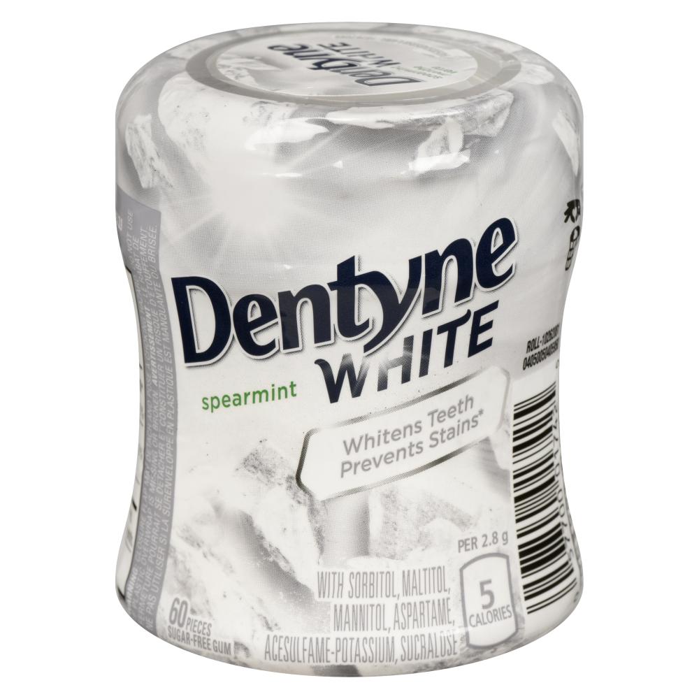 DENTYNE GUM SPEARMINT WHITE SUGAR-FREE, 6 X 60 UN