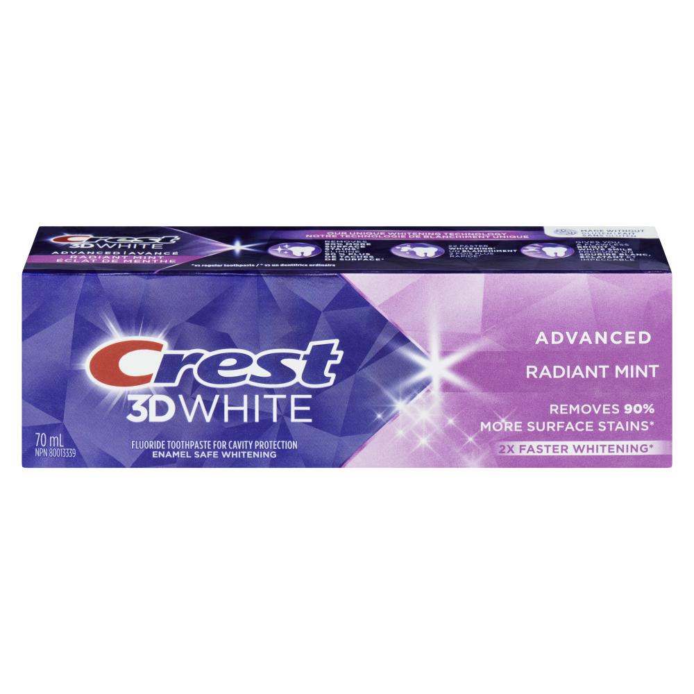 CREST 3D WHITE ADVANCED RADIANT MINT, 12 X 70 ML