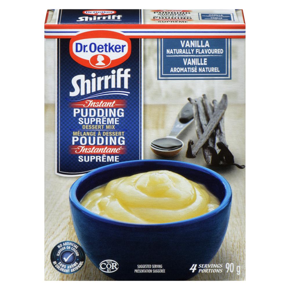 DROETKER SUPREME VANILLA FRENCH PUDDING, 12 X 90 G
