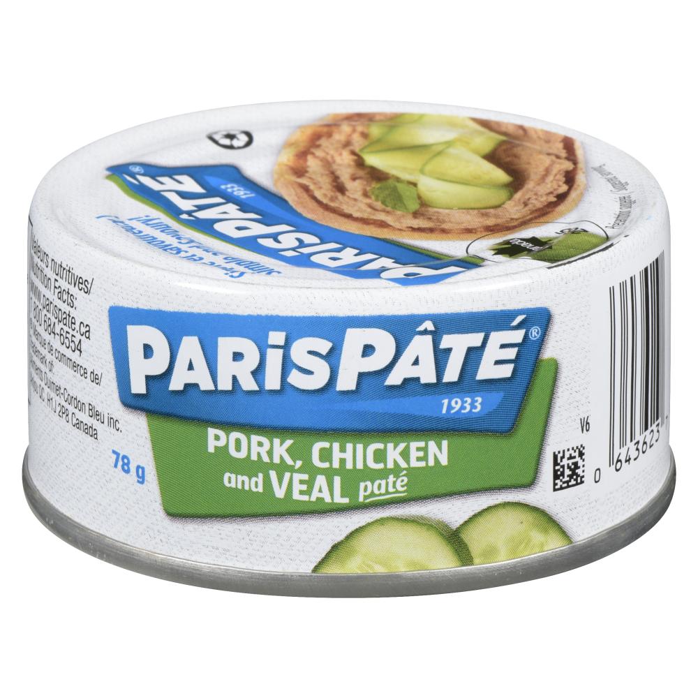 PARIS PATÉ PORK CHICKEN & VEAL, 24 X 78 G