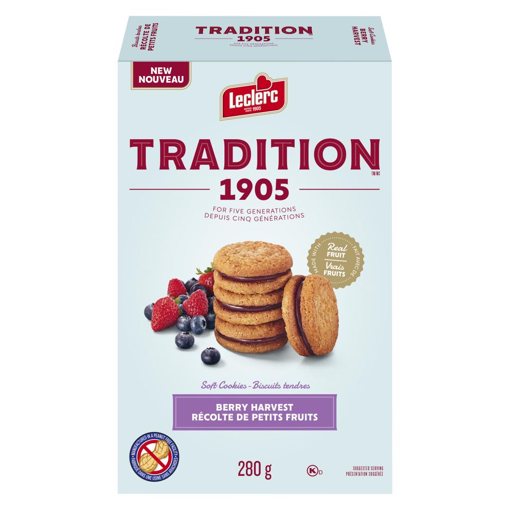LECLERC TRADITION SMALL FRUIT BISCUITS, 12 X 280 G