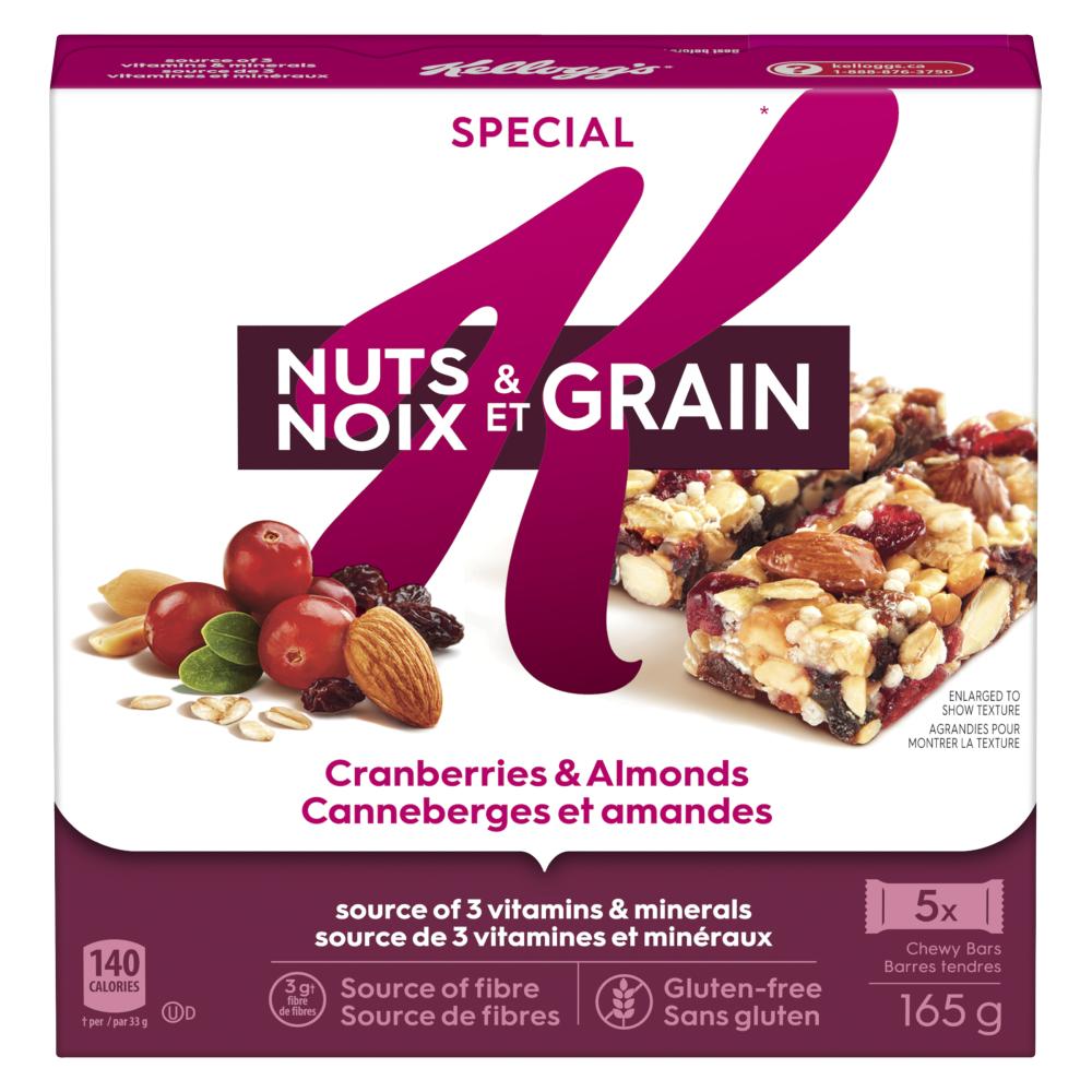 KELLOGG'S SPECIAL K NOURISH BAR CANBERRY ALMOND, 8 X 5 X 33 G