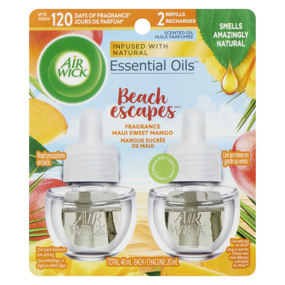 AIRWICK PLUG-IN REFRESH SUGAR MANGO, 6 X 40 ML