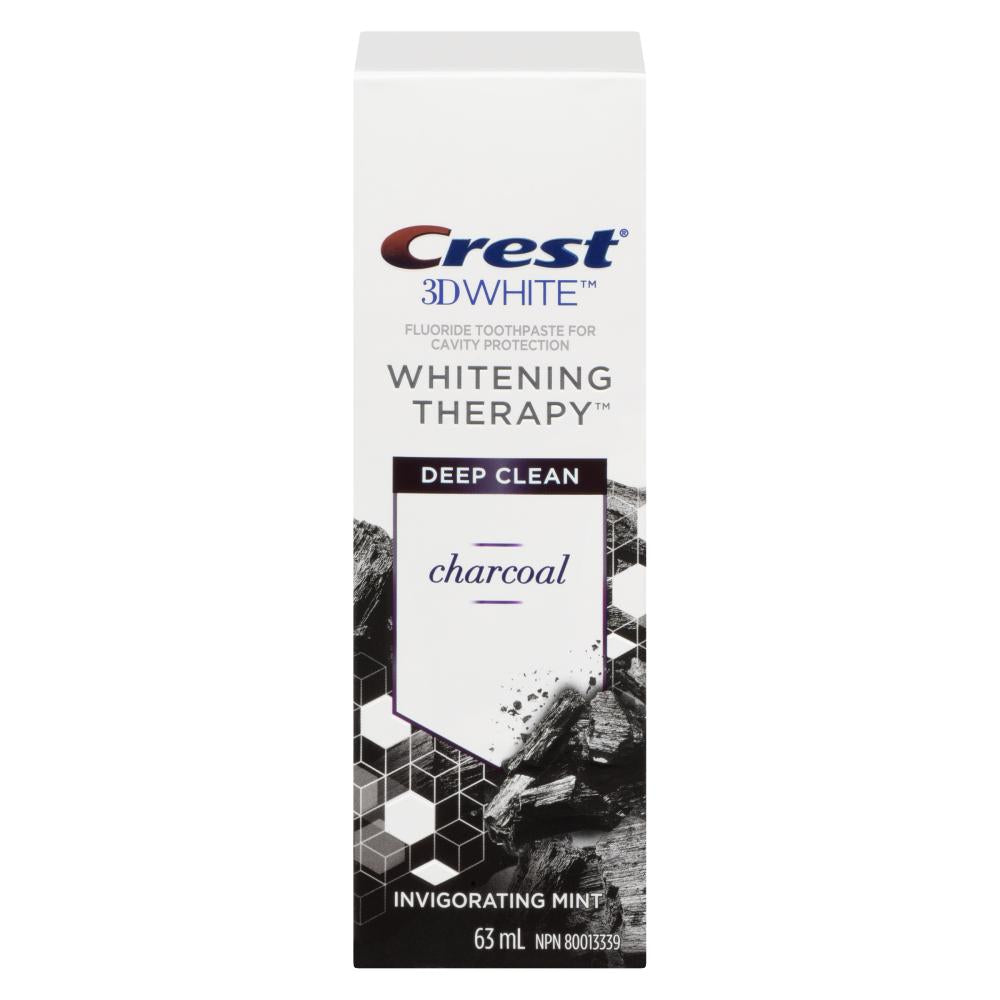 CREST 3D WHITE CHARCOAL WHITENING TOOTHPASTE, 6 X 63 ML
