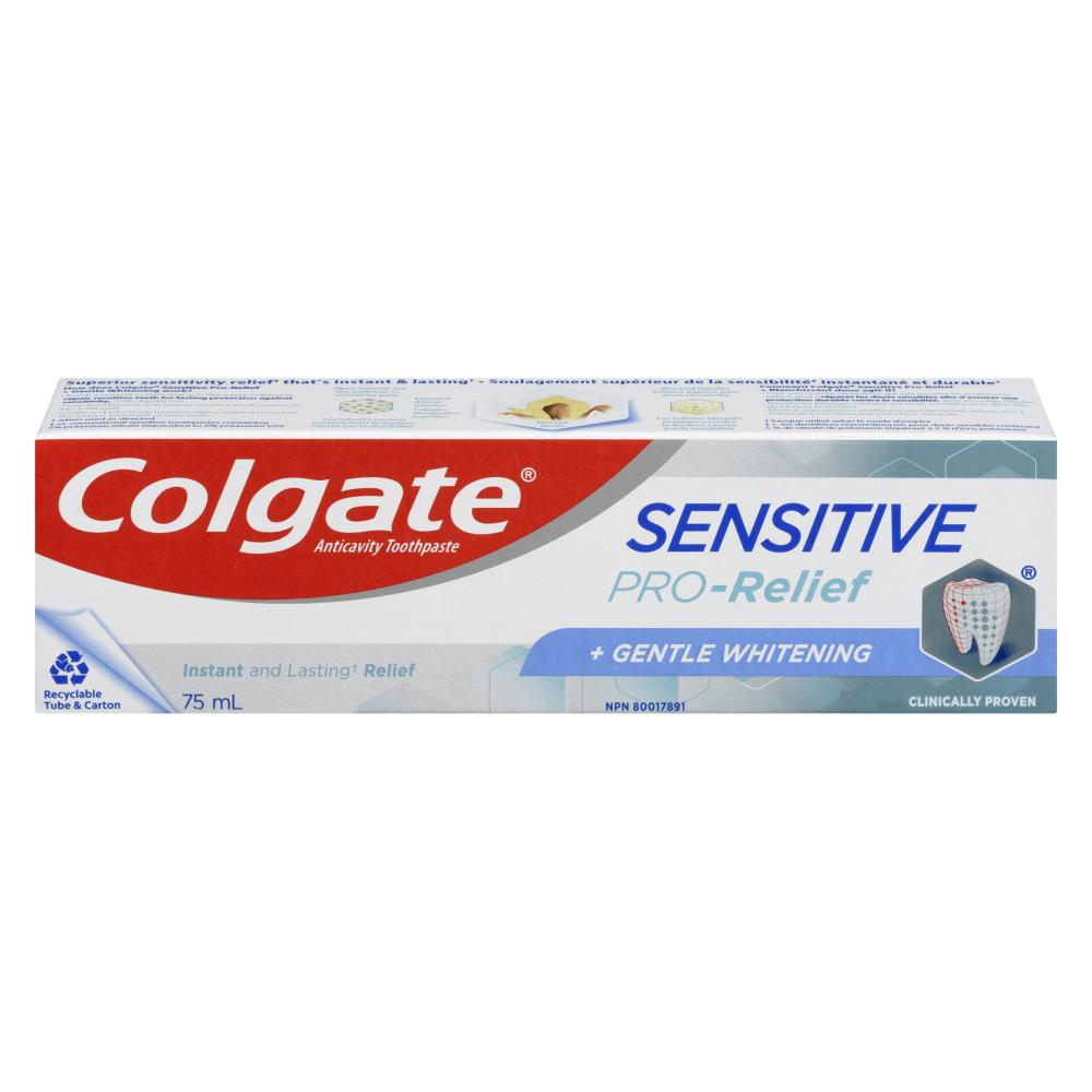 COLGATE SENSITIVE PRO-WHITENING TOOTHPASTE, 12 X 75 ML
